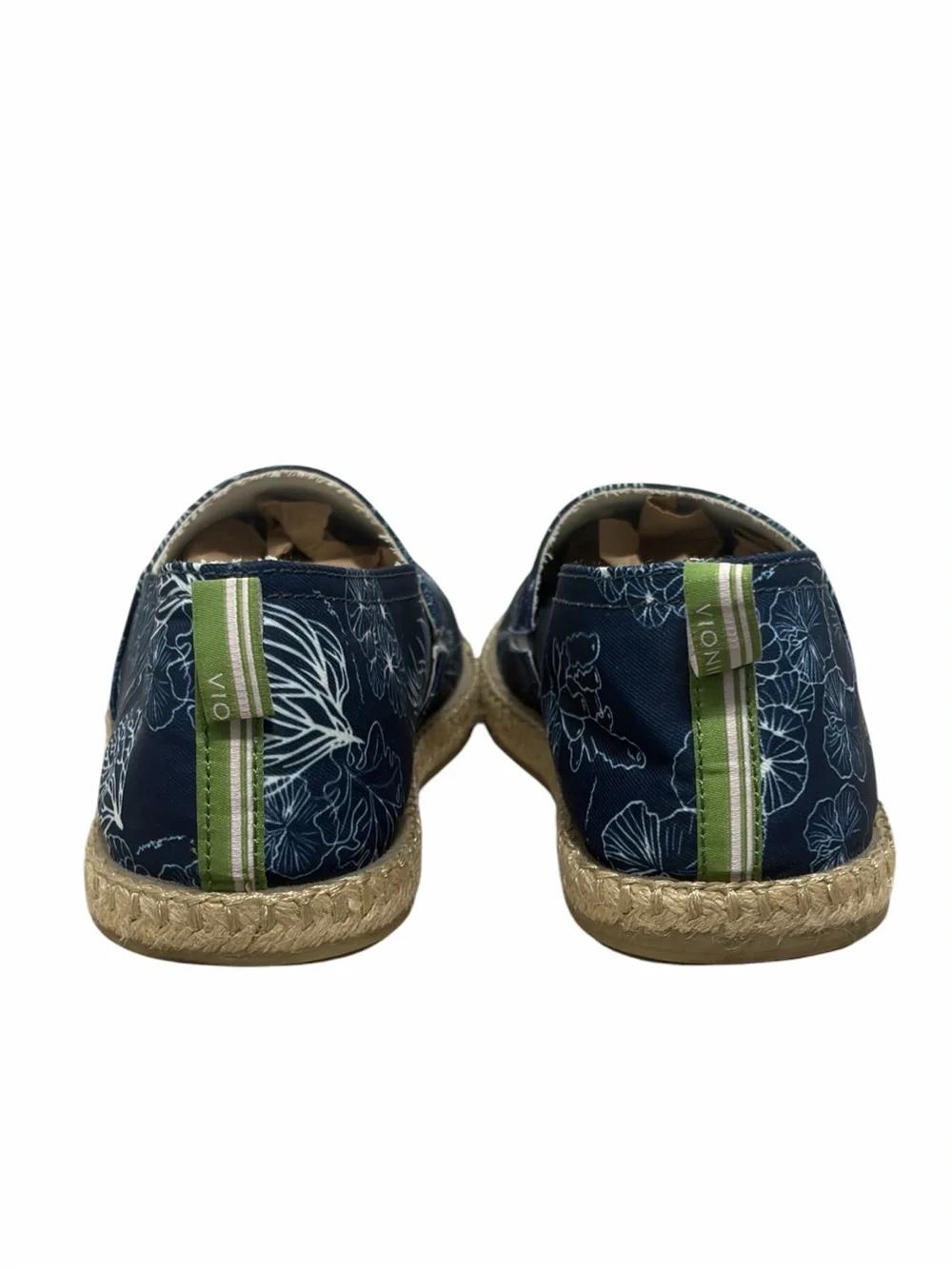 Vionic Blue & White Beach Laguna Espadrille Slip Ons - Like New - Size 8